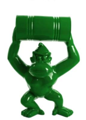 Statue en résine Donkey Kong Bidon Vert -100cm