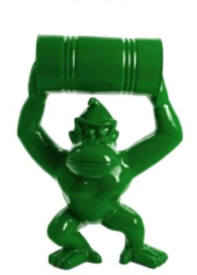 Statue en résine Donkey Kong Bidon Vert -100cm