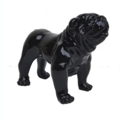 Statue Bulldog anglais en résine Noir - 30cm