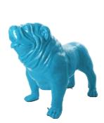 Sculpture Bulldog Anglais en Résine Bleu XXL - 160cm