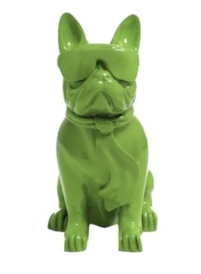 Statue en Résine Bulldog Français Karl Vert - 80cm