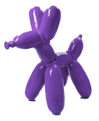 Statue en Résine chien ballon Violet XXL - 120cm