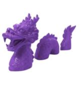 Sculpture en résine Dragon Violet - L 135cm