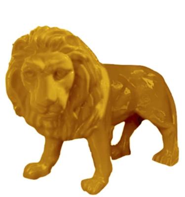 Sculpture Lion Orange colorée XXL - L 190cm