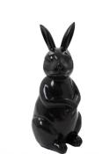 Sculpture Lapin design en résine Noir - H 55cm