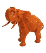 Sculpture en résine Éléphant Orange - 90cm