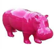Statue Design en résine Hippopotame XXL Rose - L 180 cm
