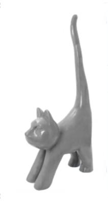 Sculpture En Résine Chat Gris XXL - 210cm