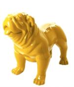 Statue Bulldog anglais en résine Jaune - 60cm