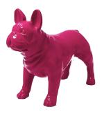 Statue en Résine Bulldog Français Rose - 90cm