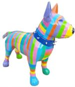 Statue en Résine Bull Terrier Multicolore - 110cm