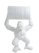 Statue en résine Gorille Bidon ORIGAMI Blanc - 140cm