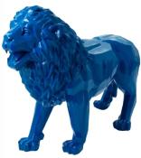 Sculpture Lion Design Origami Bleu - L 100cm