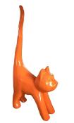 Statue En Résine Chat Orange - 30cm
