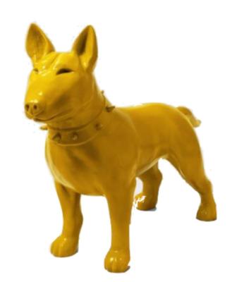 Statue en Résine Bull Terrier Jaune - 60cm