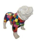 Sculpture Bulldog Anglais en Résine Mondrian Multi Blanc - 90cm