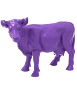 Statue vache en résine Violet - L 50 cm