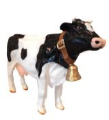 Statue en résine d'une vache avec sa cloche L - 110 cm