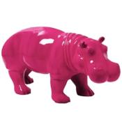 Sculpture Hippopotame En résine Rose - 100cm