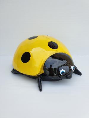 Coccinelle Géante Jaune et Noir - 50cm