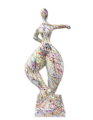 Statue danseuse NANA Splash Blanc en résine - H 135cm
