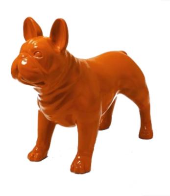 Statue en Résine Bulldog Français Orange - 90cm