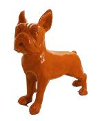 Statue en Résine Bulldog Français Orange - 180cm