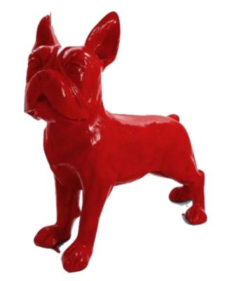 Statue en Résine Bulldog Français Rouge - 180cm