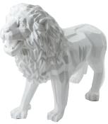 Sculpture Lion Design Origami Blanc - L 100cm