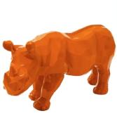 Statue en résine Rhinoceros Origami Orange - 110cm