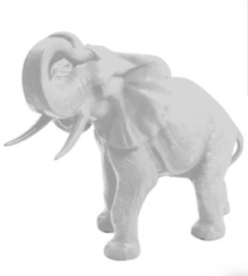 Sculpture en résine Éléphant Blanc - 90cm