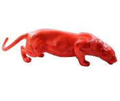 Statue en résine D'une Panthere Rouge  - L 140cm