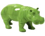 Sculpture Hippopotame En résine Vert - 100cm