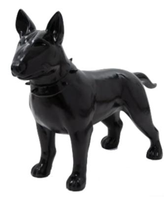 Statue en Résine Bull Terrier Noir - 60cm