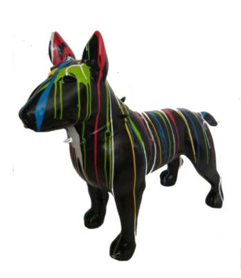 Statue en Résine Bull Terrier Trash Noir - 110cm